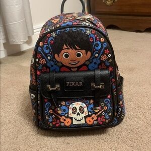 Black and Multicolor Women's Backpack